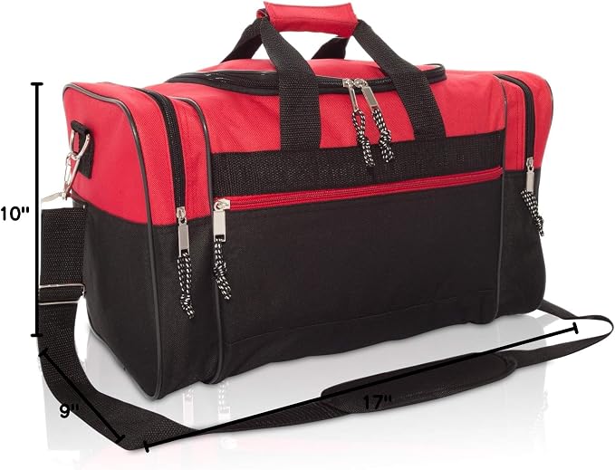 DALIX 17" Blank Duffle Bag Duffel Bag Travel Size Sports Durable Gym Bag - Image 8