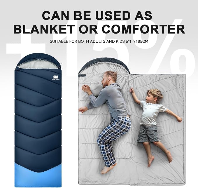 Sleeping Bags for Adults Cold Weather, Waterproof, Lightweight Sleeping Bag for - Image 6