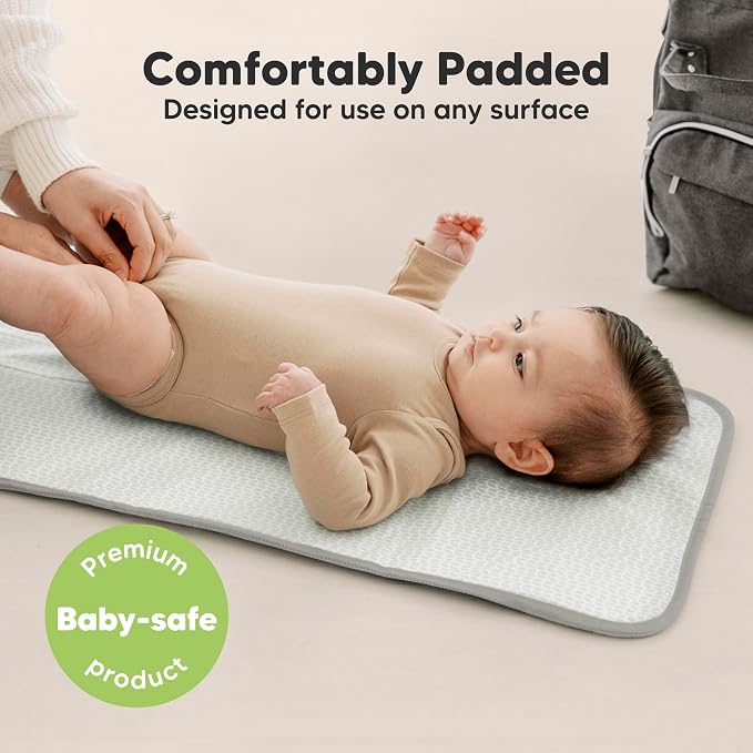 KeaBabies Portable Diaper Changing Pad, Easy Wipe Clean - Image 5
