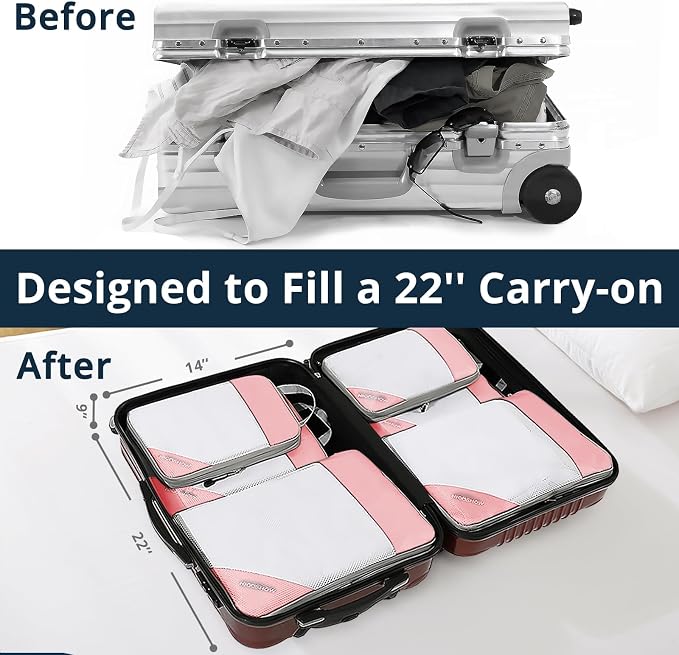 Compression Packing Cubes 3 Set, Compressible Space-Saving Packing Cubes - Image 7