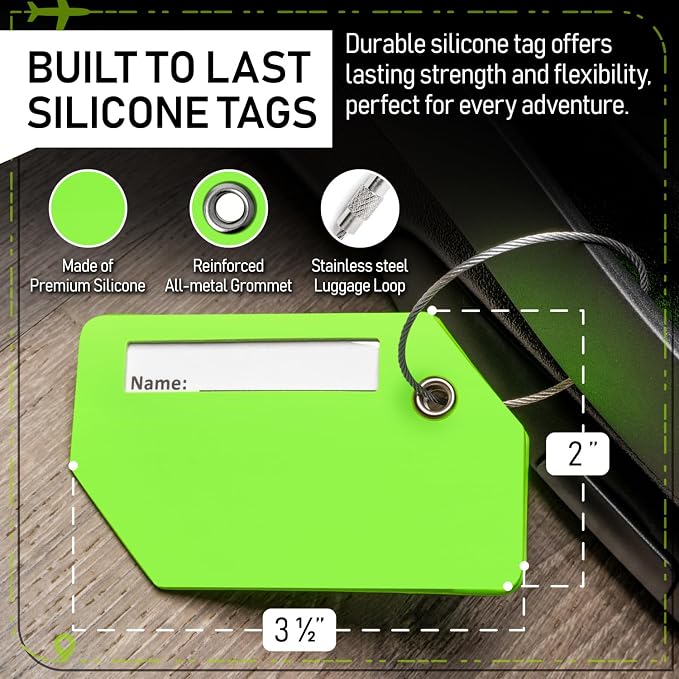 Untethered Ultimate Travel Set: 4 Premium Luggage Straps and 4 Silicone Tags - Image 6