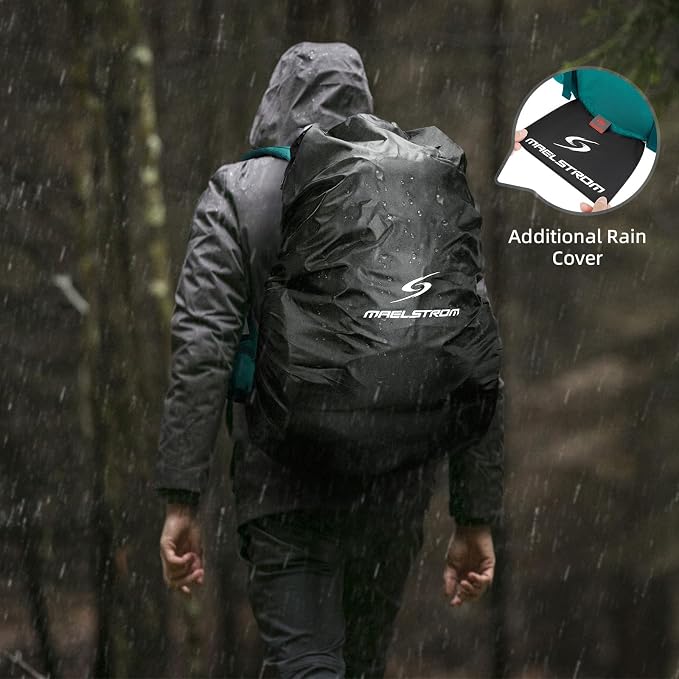 Maelstrom Hiking Backpack, 40L Waterproof Camping Backpack, Men Women Packable - Image 6
