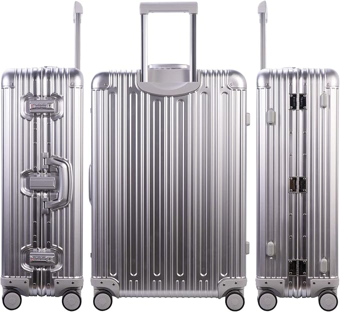 TRAVELKING All Aluminum Luggage Carry On Spinner Hard Shell Suitcase - Image 8