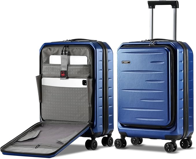 Carry On Luggage 22×14×9 Airline Approved, 20 Inch Lightweight ABS+PC Hard by CENSIEN
