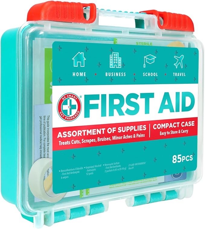 Be Smart Get Prepared 85 Piece First Aid Kit: Clean, Protect Minor Cuts - Image 8