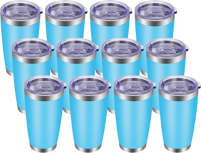VEGOND 20oz Tumbler with Lid and Straw Stainless Steel Tumbler Cup Bulk Vacuum by VEGOND