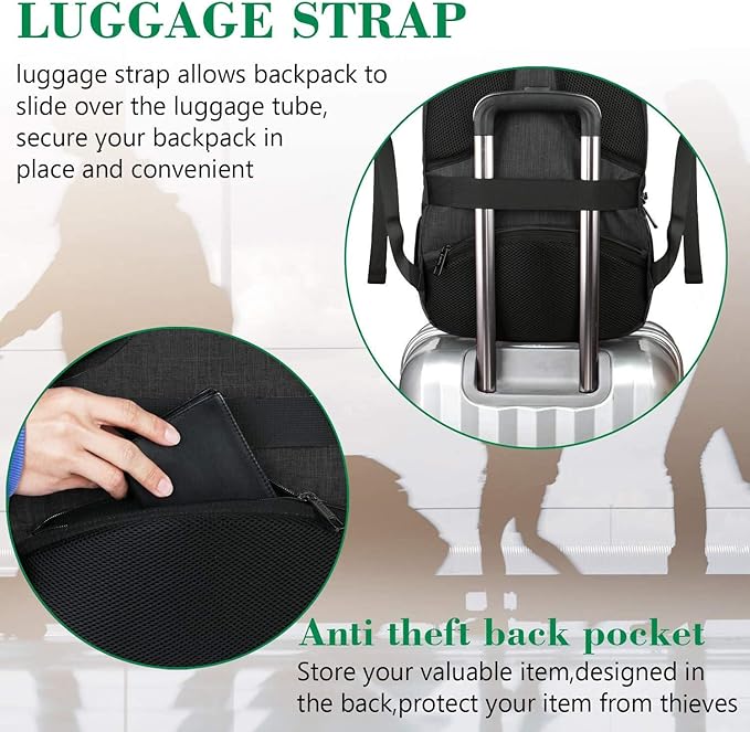 MATEIN Extra Large Travel Backpack, TSA Friendly 18.4 Inch Laptop Backpack - Image 4