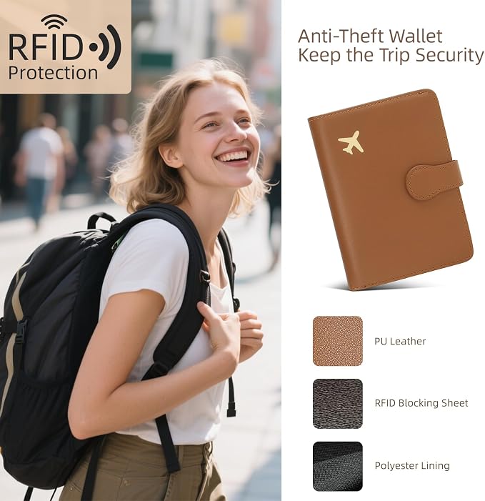 ZOPPEN Rfid Passport Holder for Travel, Passport Cover Wallet Case Travel - Image 4