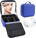 Travel Makeup Bag with LED Mirror and 10x magnifying glass with 3 Lighted by Unknown