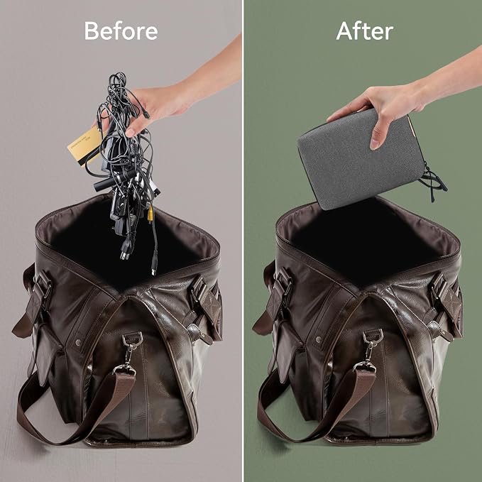 Electronics Organizer Cord Organizer Travel, Small Tech Bag - Image 3