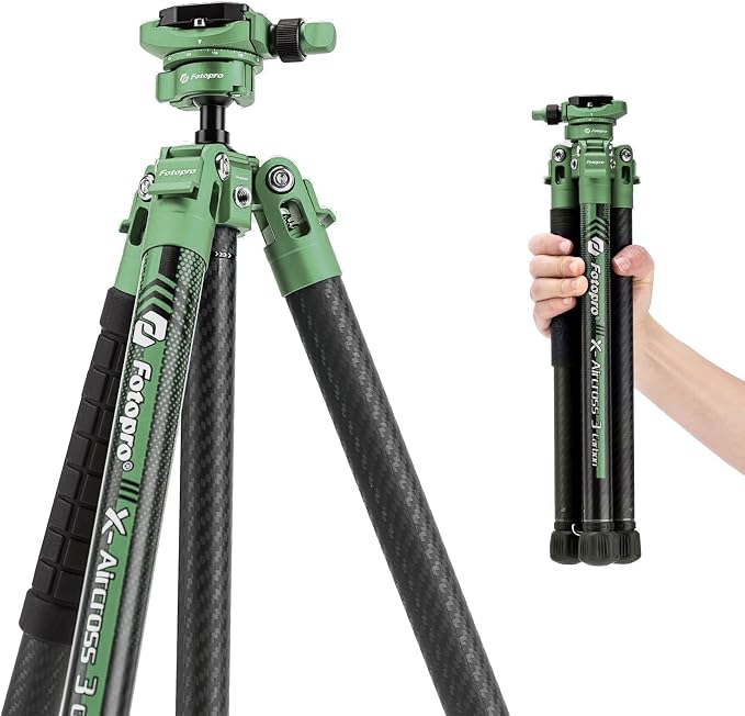 Fotopro Carbon Fiber Tripod 51 Inch 360 Degree Ball Head Quick Release Plate by Fotopro