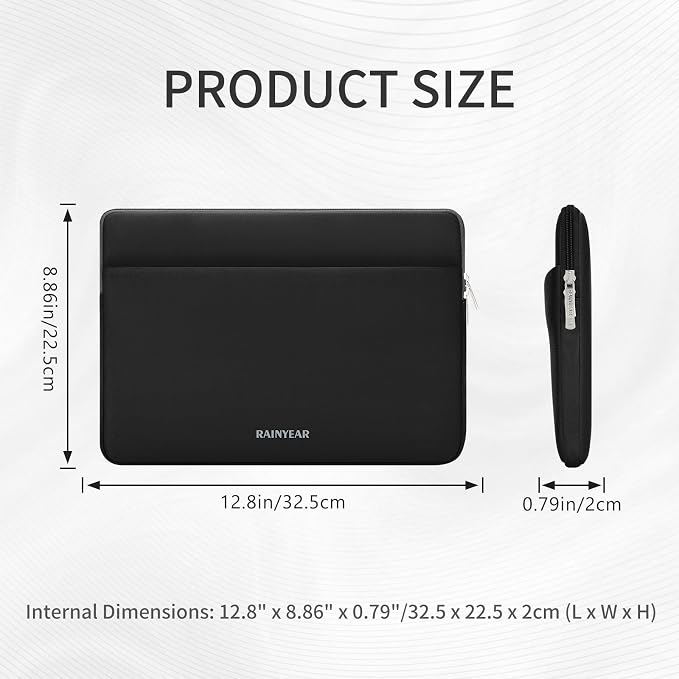 RAINYEAR Laptop Sleeve Case 11-13 Inch, Protective Portable Case - Image 5