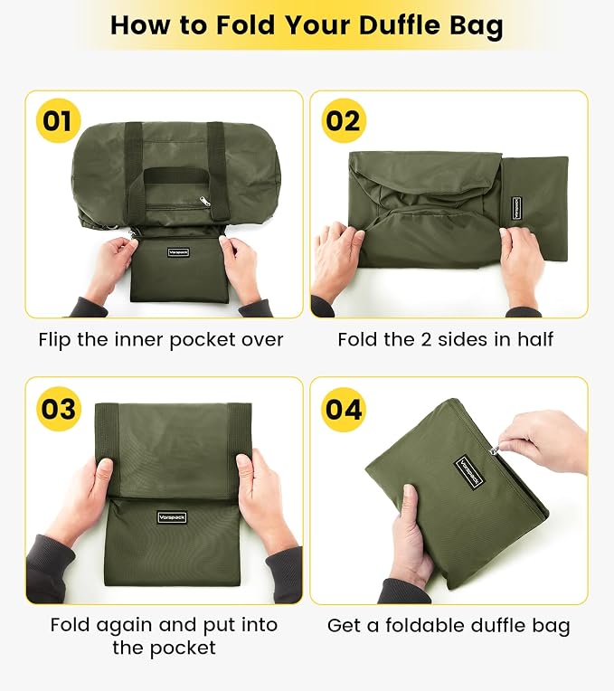 Vorspack Duffel Bag 20-24-28 Inches Foldable Gym Bag - Image 6