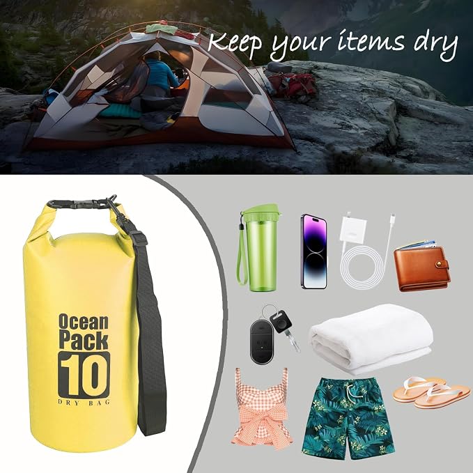 Dry Bag Waterproof Backpack 5L/10L/20L/30L Roll Top Waterproof Bag, Floating - Image 5