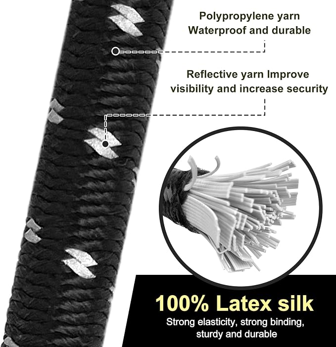 Bungee Cord Luggage Cord Resilience 32 Inch 4 Pieces - Image 2