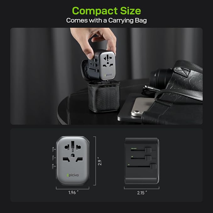 EPICKA Pulse 45W European Travel Plug Adapter, Universal Power Adapter - Image 6