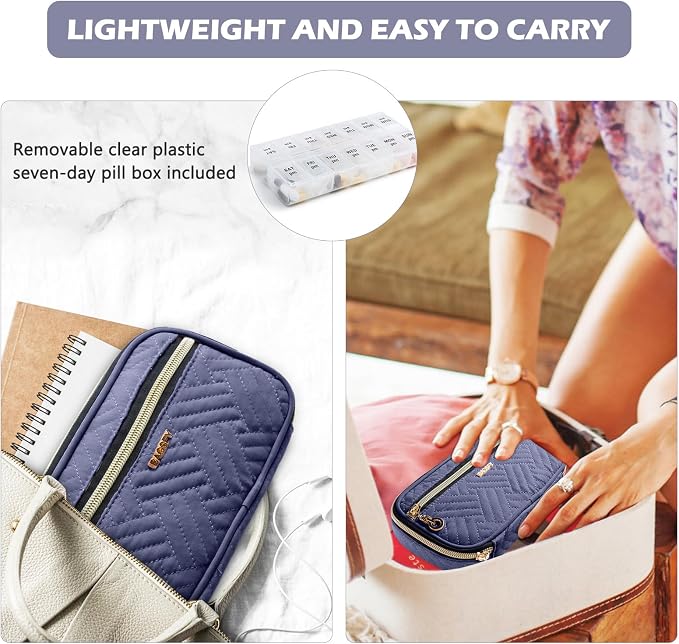 BAGSFY Pill Organizer Case 2 Times a Day- Weekly Medicine Organizer Travel Pill - Image 5