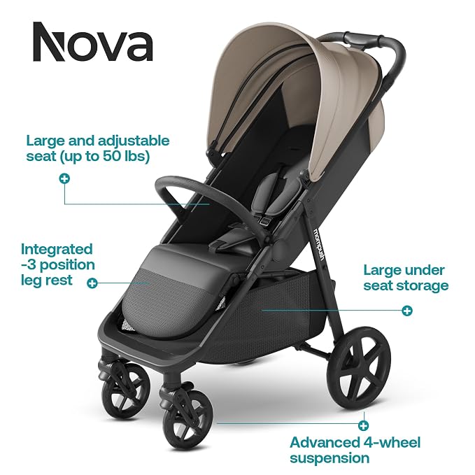 Mompush Nova Baby Stroller for Toddler, Infant & Newborn | Spacious Seat & - Image 4