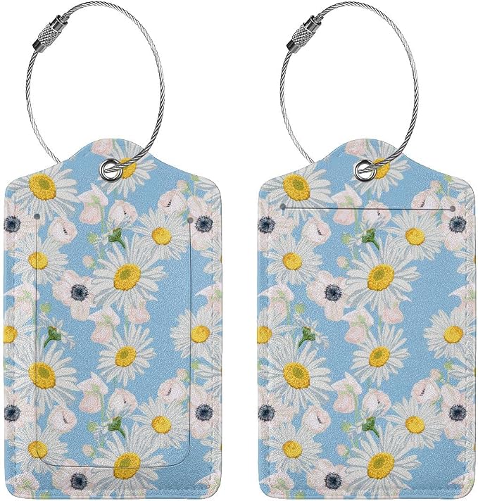 2 Pack Luggage Tag for Suitcase, Cute Unique Leather Suitcase Tags Identifiers - Image 3
