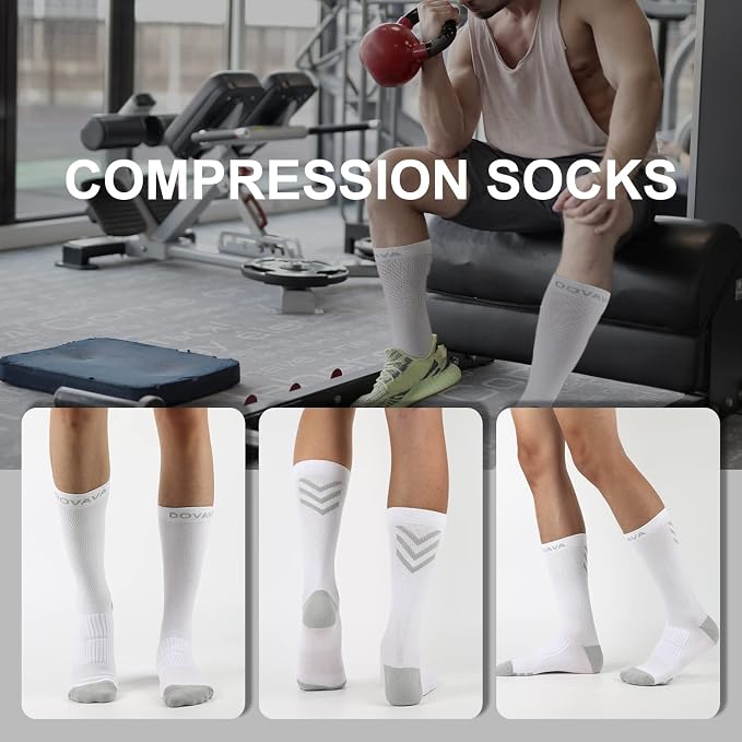 DOVAVA Dri-tech Compression Crew Socks, Comfort Boost Circulation - Image 2