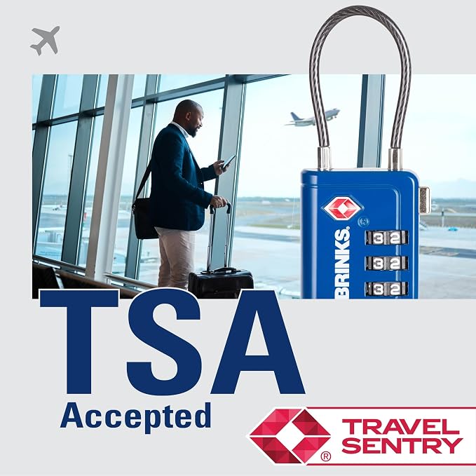 Brinks TSA Accepted Indicator Luggage Lock, New More Secure TSA008 Key - Image 8