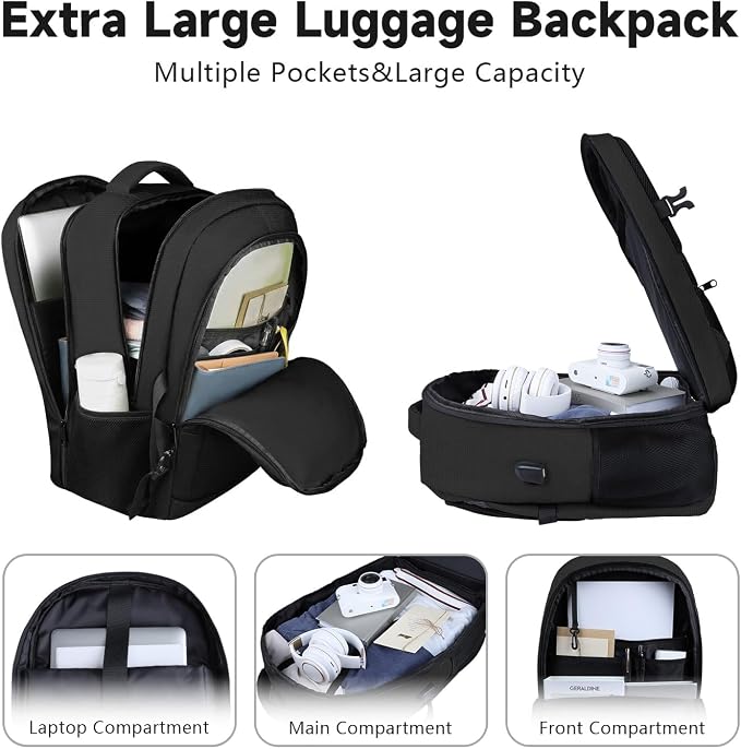 Travel Backpack, Large Carry on Backpack, 17 Inch Laptop Bag, Big Sturdy - Image 4