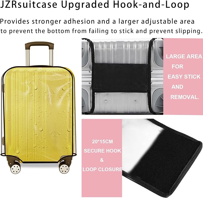 Suitcase Cover for 30" Luggage TSA Approved Clear PVC Thickened Protective - Image 3