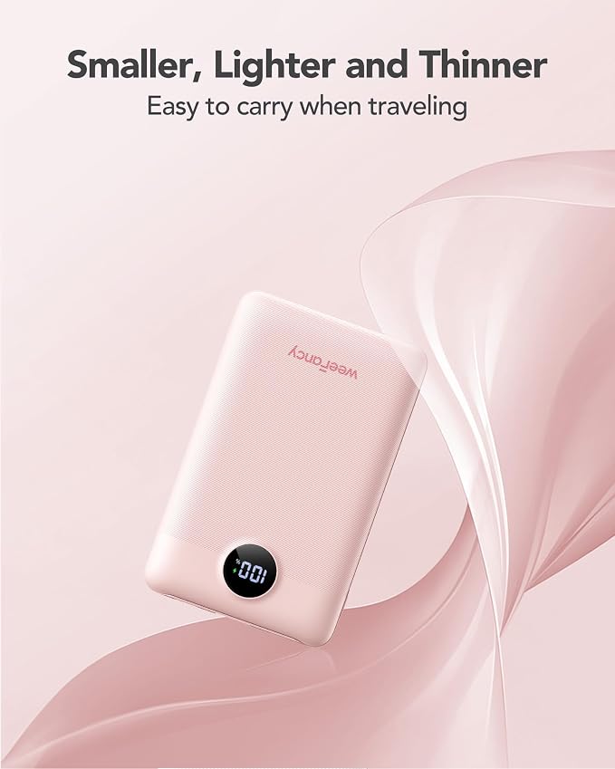 Mini Portable Charger with Built-in Cables 22.5W Fast Charging Power Bank USB-C - Image 2