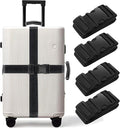 BILIONE 4 Pack Luggage Straps 79" Long Belts Keep Suitcase Secure While by BILIONE