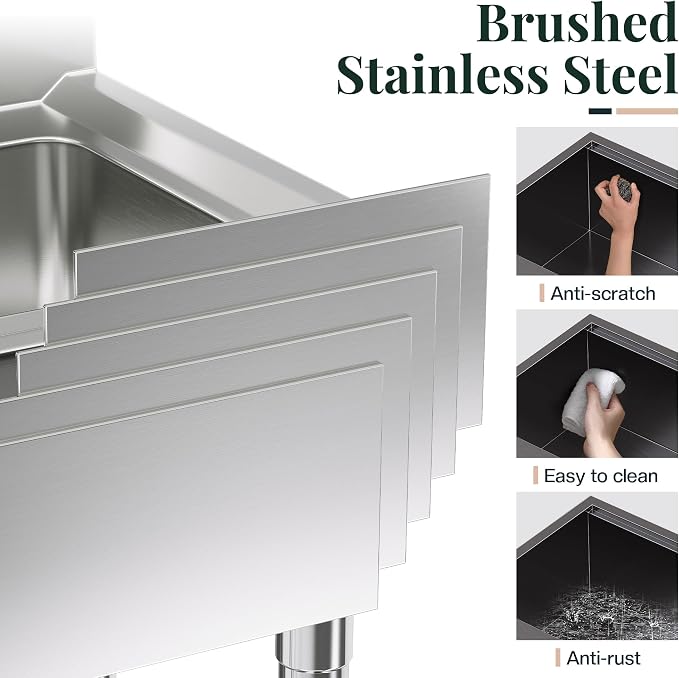 36-Inch Undermount Kitchen Sink Workstation, 16 Gauge Stainless Steel Double - Image 3