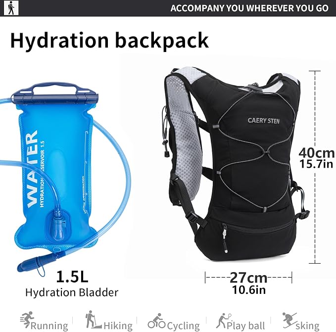 Hydration Backpack, Water Backpack, Women's Running Vest, Running Backpack - Image 3