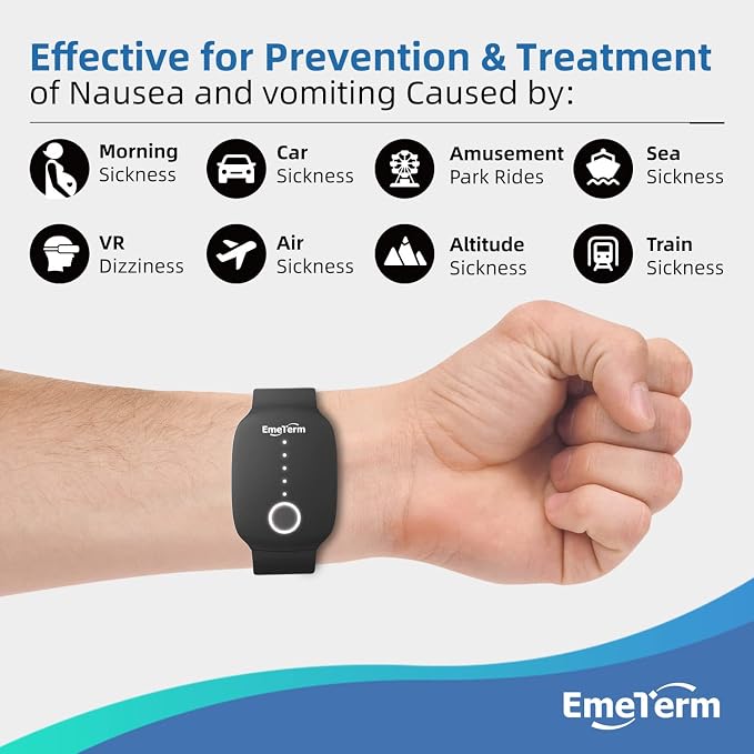 EmeTerm Fashion Anti-Nausea Wristband Relieve Morning Motion Travel Sickness - Image 2