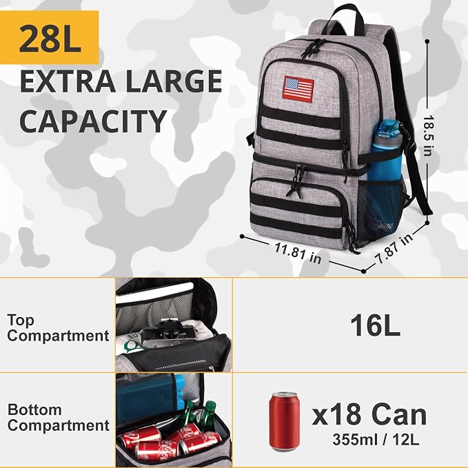 Tactical Double Deck Cooler Backpack - Image 6