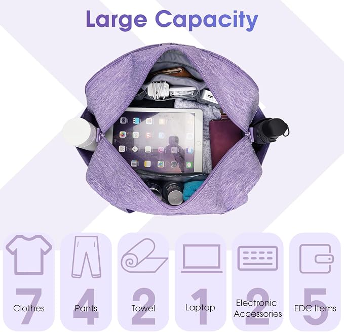 Narwey 18" Carry on Bag with Laptop Compartment 14 Inch Travel Duffel Bag - Image 3