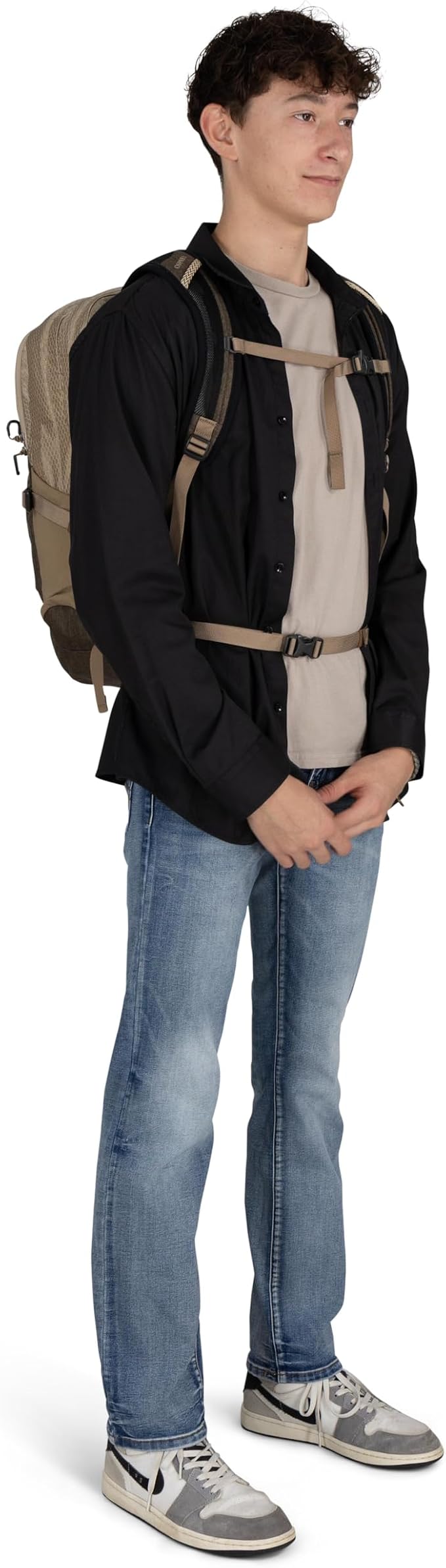 Osprey Comet Laptop Backpack, Alpaca Tan/Latte Brown Heather - Image 9