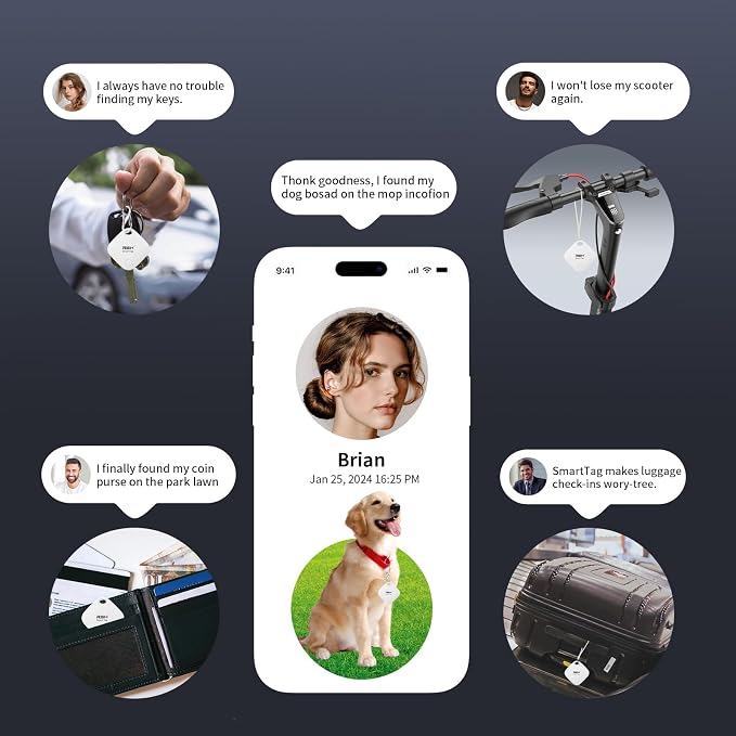 Air Tracker Tag 4 Pack Bluetooth Luggage Tracker tag Locator Works - Image 6