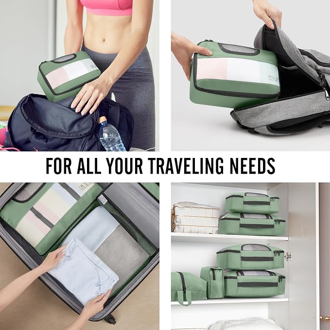 Veken 10 Set Packing Cubes for Travel Essential, Suitcase Organizer Bags in 4 - Image 7