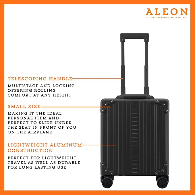 All Aluminum Lightweight 16” Premium Vertical Underseat Carry-On Luggage. - Image 2