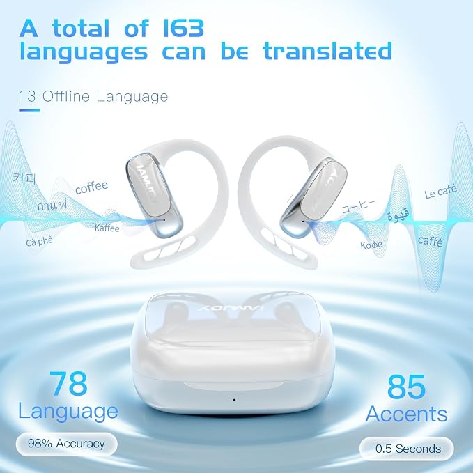 IAMJOY Language Translation Earbuds, 163 Language Translator Earbuds 3-in-1 Two - Image 4