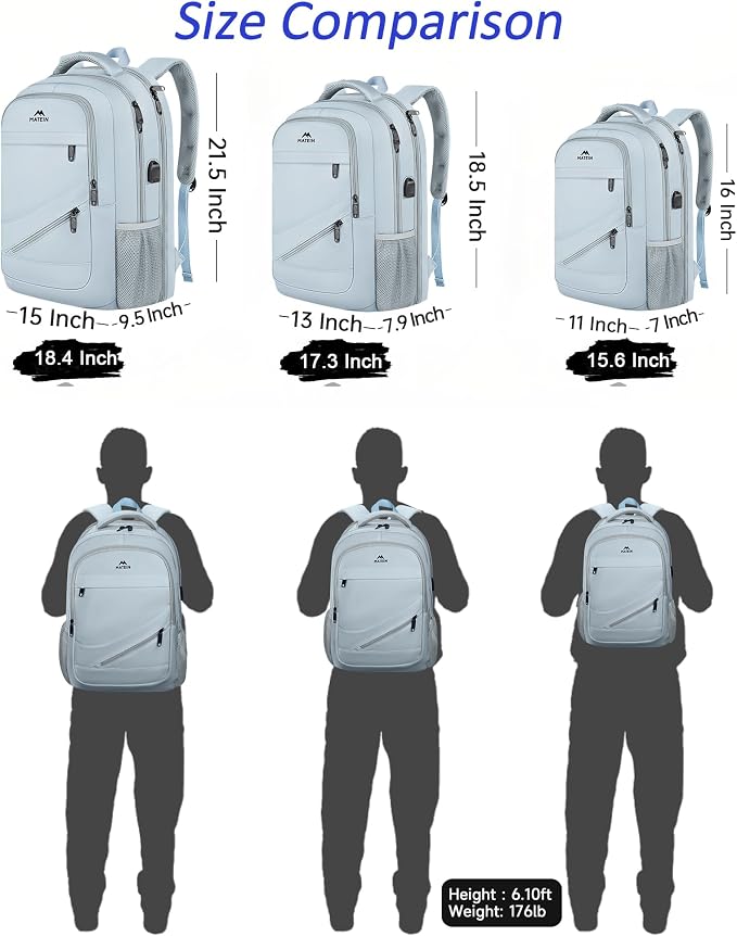MATEIN 18 Inch Laptop Backpack for Women, Extra Large Anti Theft College - Image 4