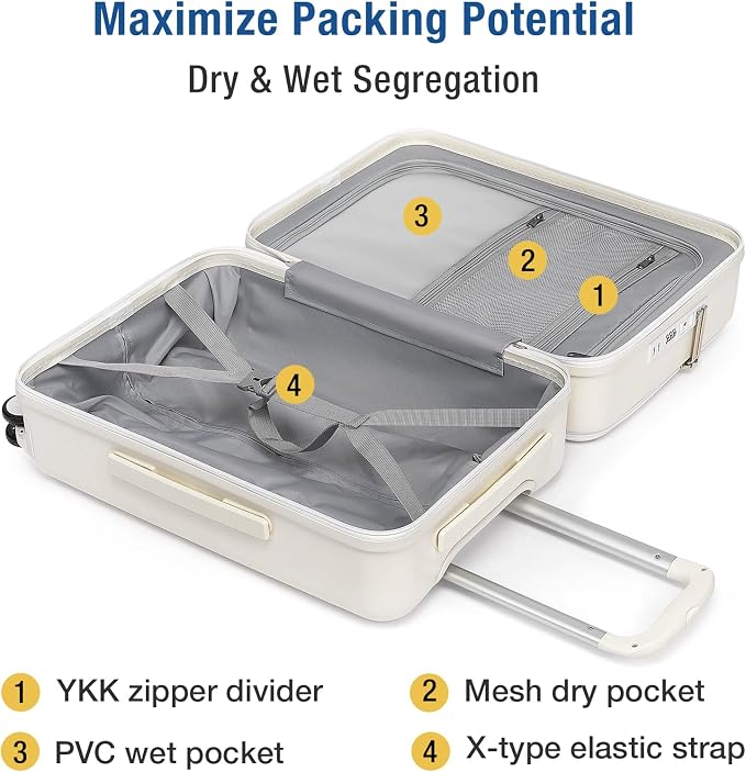 KYME Hardside Carry On Luggage - Image 7