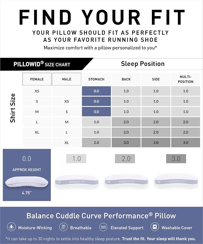 Bedgear Balance Cuddle Curve Performance Pillow - Image 2