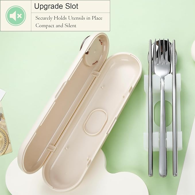 DEVICO Travel Utensils with Case Cute, Reusable Silverware - Image 3