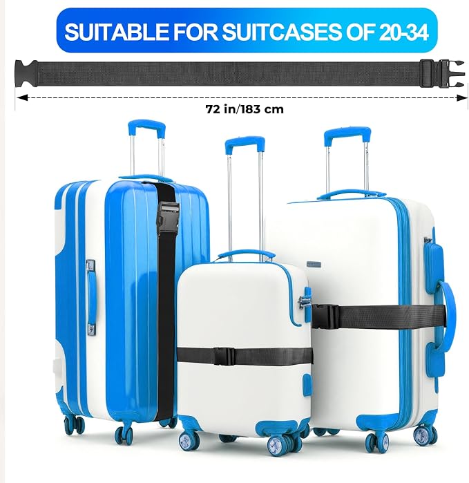 Luggage Straps for Suitcases, TSA Approved, Adjustable & Versatile, Sturdy - Image 3