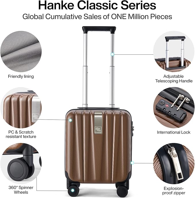 Hanke 14 Inch Underseat Carry On Luggage - Image 4