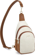 Telena Small Sling Bag for Women Leather Crossbody Fanny Packs Chest Bag for by Telena