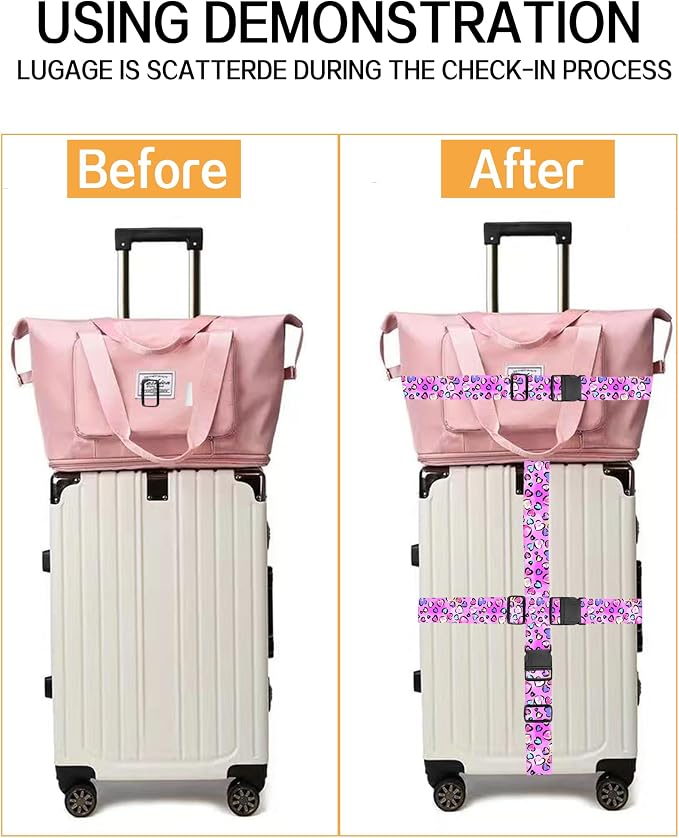 Luggage Straps for Suitcases, Adjustable Travel Belt, Durable Wide Luggage Strap - Image 3