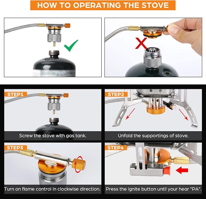 Odoland 3500W/6800W Windproof Camp Stove Camping Gas Stove - Image 5