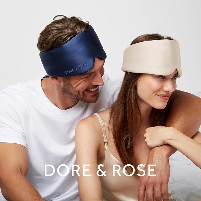 Dore & Rose Deep Sleep Mask Light Blocking, 23 Momme Mulberry Silk Eye Mask - Image 6