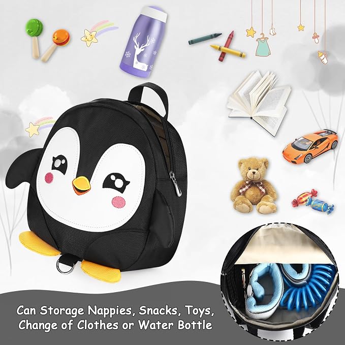 Accmor Toddler Harness Backpack Leash, Cute Penguin Kid Backpacks - Image 2